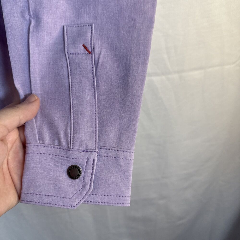Dickies Temp IQ Women's Cooling Utility Long Sleeve Shirt Purple Snap Size XS - Picture 6 of 16